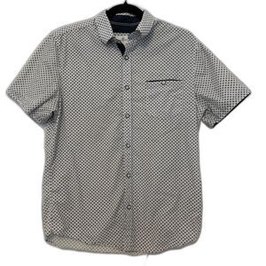 Craft & Flow Men's Floral Print Button Down Short Sleeve Shirt Size Small